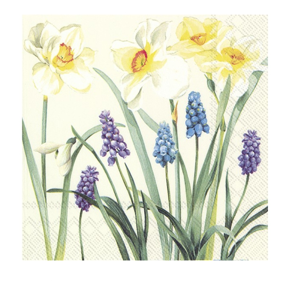 

Салфетки бумажные IHR Spring Flowers 33х33 см 3 слоя 20 шт