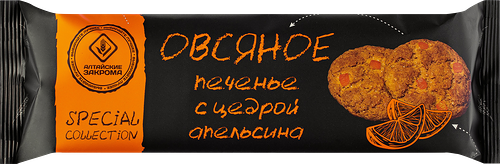 Печенье Алтайские закрома овсяное с цедрой апельсина