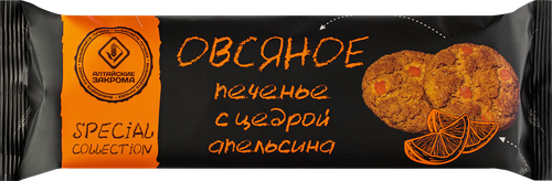 

Печенье Алтайские закрома овсяное с цедрой апельсина 250 г