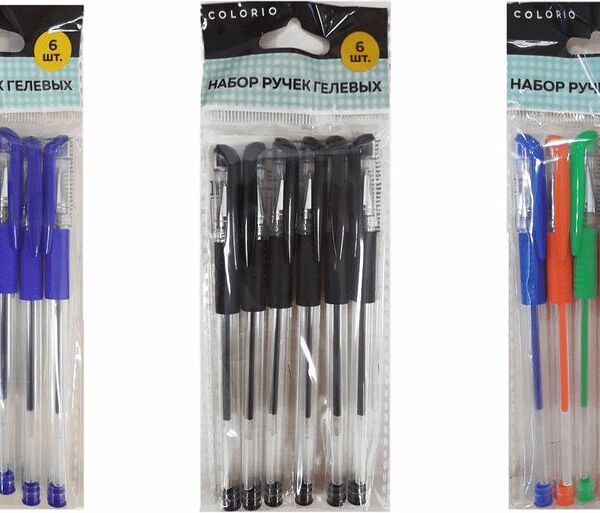 Набор ручек Colorio Kinderline гелевых 1 пачка 6 шт., цвет в ассортименте 