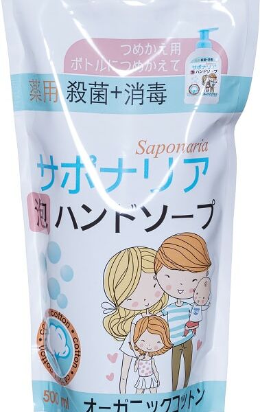 Мыло-пенка Saponaria с экстрактом хлопка 500мл