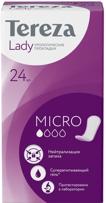 

Прокладки урологические TerezaLady Micro 24 шт