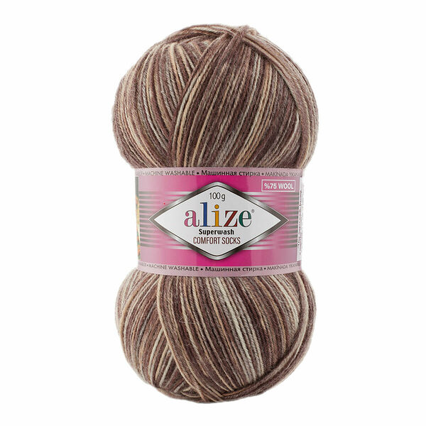Пряжа ALIZE 'Superwash Comfort Socks' 100гр. 420м. (75% SW шерсть, 25% полиамид)(7678)