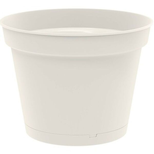 Горшок для цветов Mint с поддоном, 5 л., светло-бежевый