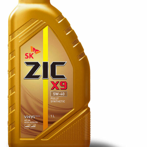 Масло моторное синтетическое X9 5W-40 ТМ ZIC (Зик) 1 л