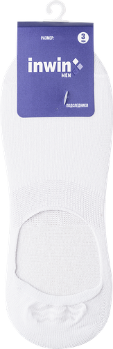 Подследники мужские INWIN белый, синий, серый меланж, Арт. FPM305, 3 пары р25–29