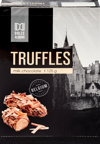 

Конфеты шоколадные DOLCE ALBERO Трюфели молочные с шоколадной обсыпкой и шоколадной стружкой