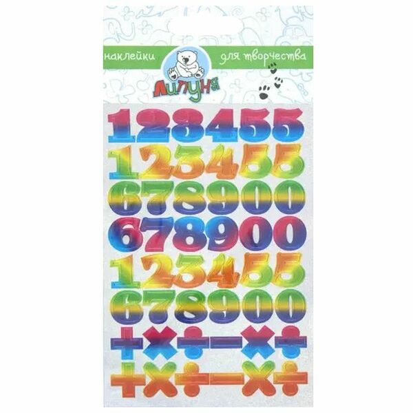 Наклейки бумажные Липуня в ассортименте