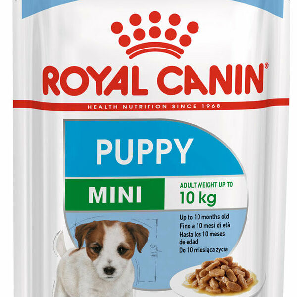 Корм для щенков Royal Canin Mini для мелких пород до 10 месяцев, кусочки в соусе, 85 г