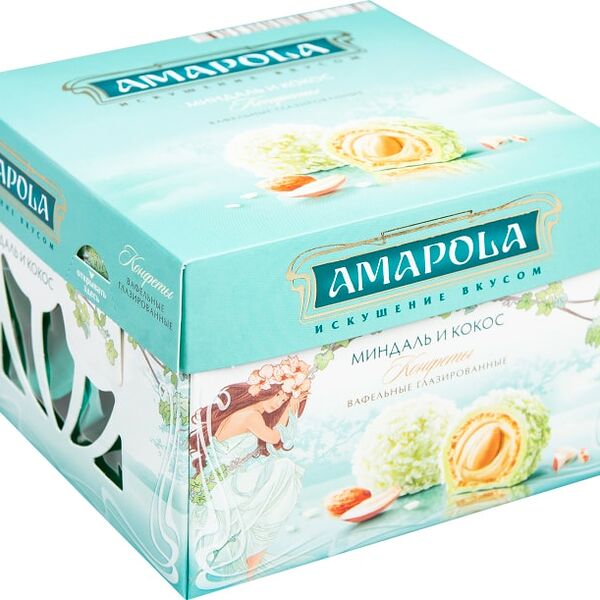 Конфеты Amapola Миндаль и Кокос 100г