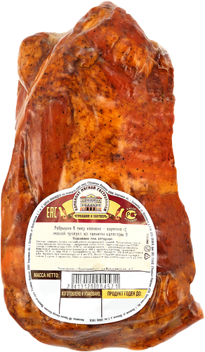 Ребрышки Черкашин и Партнеръ копчено-вареные к пиву вес до 500 г