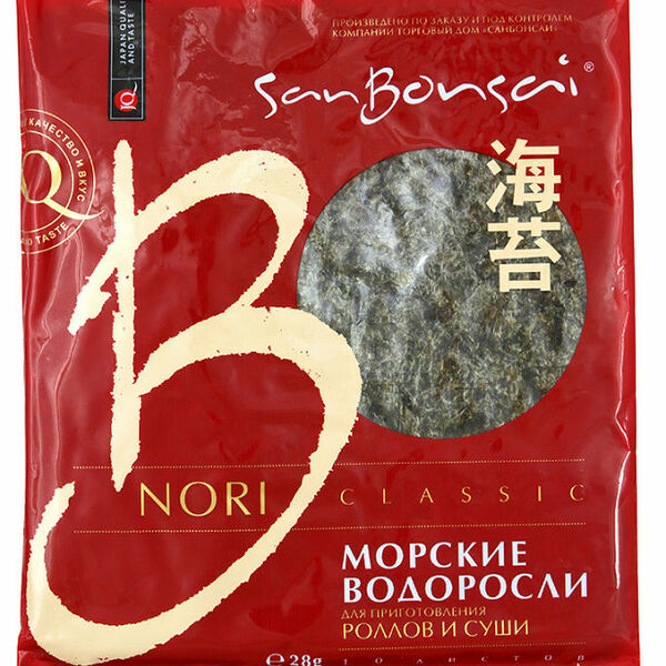 Водоросли для суши SanBonsai обжаренные, 10 листов