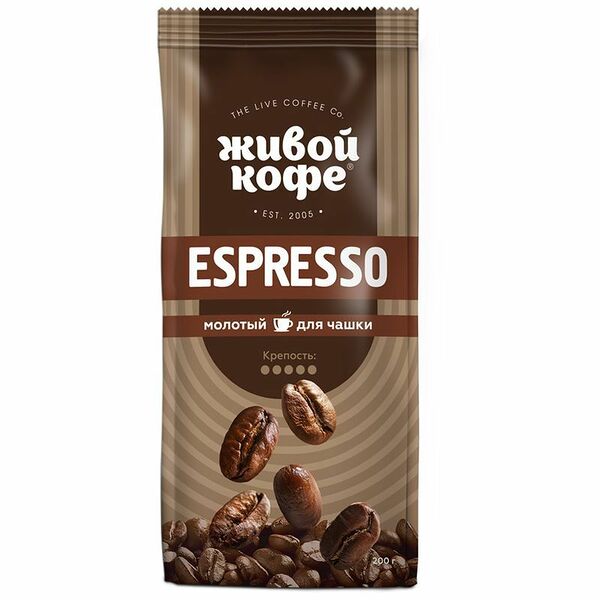 Кофе молотый Живой Кофе Espresso 200 г