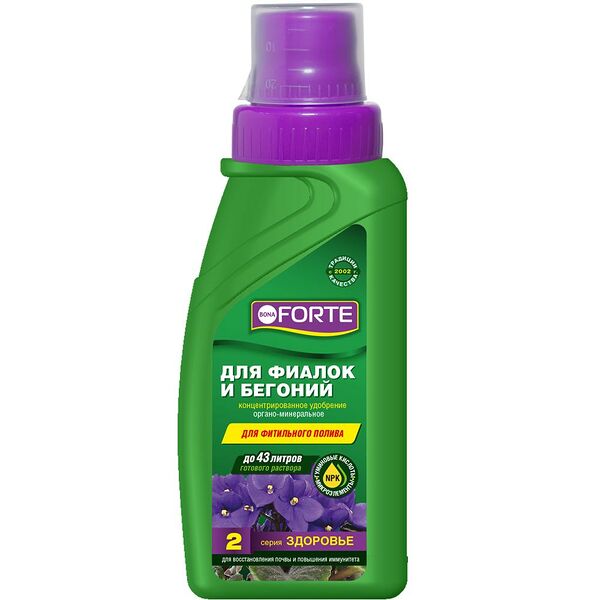 Удобрение Bona Forte для фиалок и бегоний, 285 мл