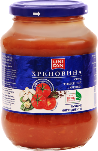 

Соус томатный Uni dan с хреном 500 г