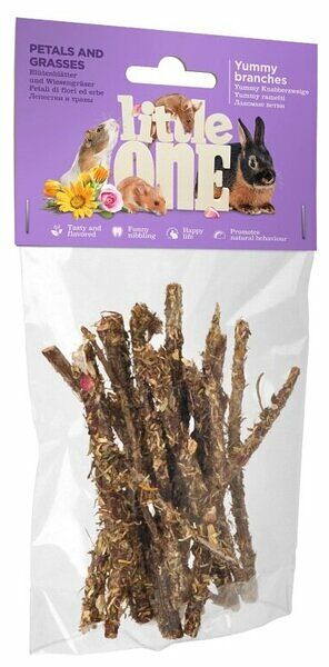 Лакомство Little One Лакомые ветви с лепестками и травами для всех видов грызунов 35 г