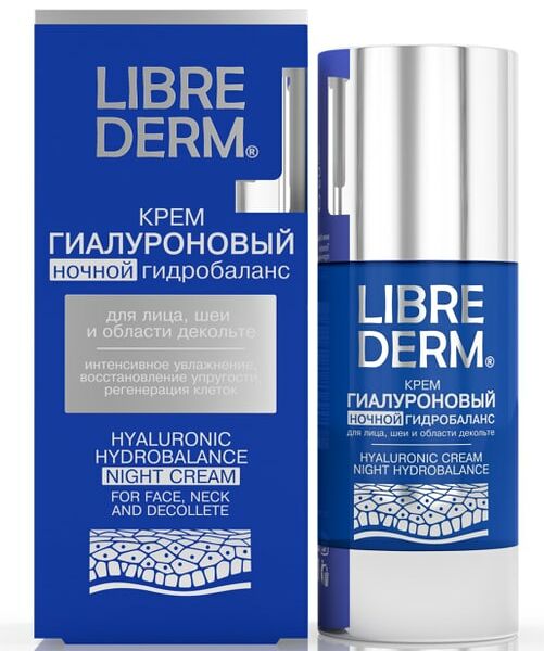 Ночной крем для лица Librederm Hyaluronic Гидробаланс 50 мл