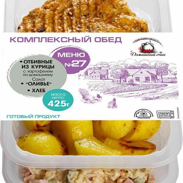 Обед комплексный Домашний очаг Меню №27 425г