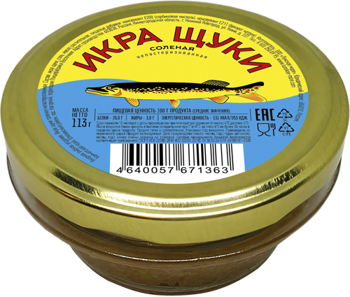 

Икра щуки ЛУНСКОЕ МОРЕ, 113г