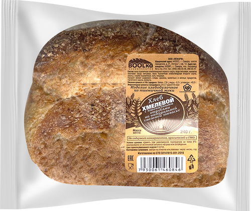 

Хлеб BOOLKA Хмелевой с пшеничными отрубями, 240г