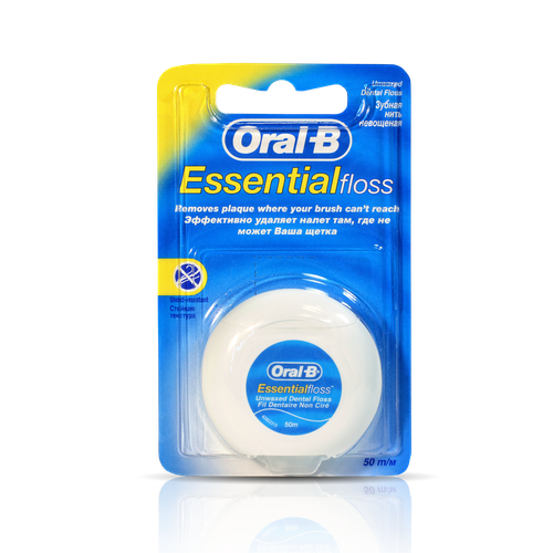 

Зубная нить Oral-B Essential Floss Мята невощеная 50 м