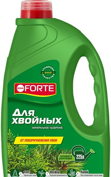 Удобрение Bona Forte минеральное для хвойных растений 1.5л