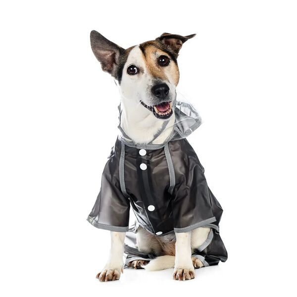 Дождевик с ножками для собак 3XL коричневый (унисекс)