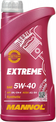 

Масло моторное MANNOL Extreme синтетическое SAE 5W-40, 1л