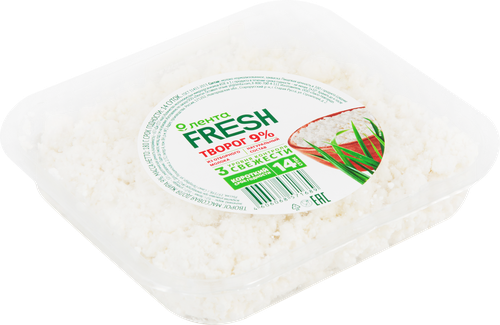 

Творог ЛЕНТА FRESH 9%, без змж, 180г