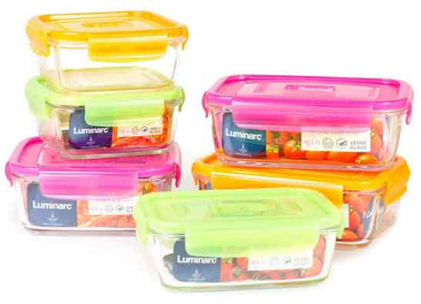 Контейнер для продуктов Pure Box Active (Пьюр Бокс Актив) квадратный стеклянный 0,76 л ТМ Luminarc (Люминарк)