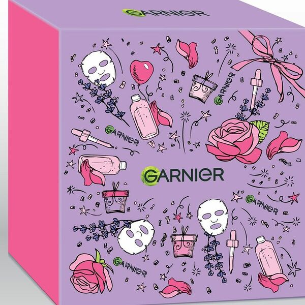 Набор подарочный Garnier Тоник Основной уход и Маска Антистресс тканеваая для лица