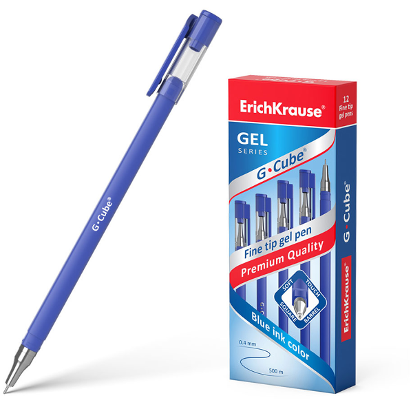 Ручка гелевая G-CUBE синяя ТМ Erich Krause (Эрих Краузе)