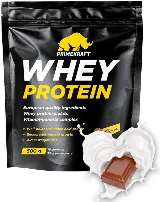 

Протеин сывороточный Prime Kraft Whey Protein Молочный шоколад 500 г