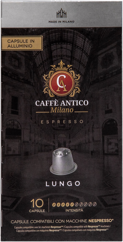 

Кофе молотый в капсулах Caffe Antico Milano Alu Lungo, 10 капсул, 55 г