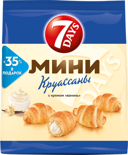 

Мини-круассаны 7 Days с кремом ваниль 300 г