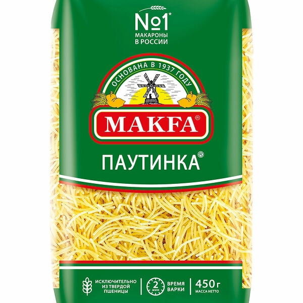 Макаронные изделия Паутинка Makfa
