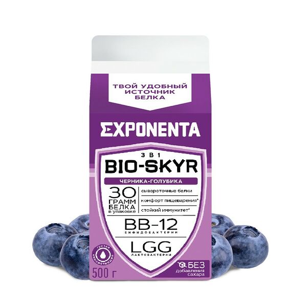 Напиток к/м EXPONENTA BIO-SKYR черника-голубика