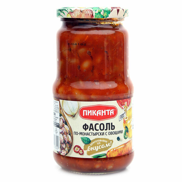 Фасоль по-монастырски с овощами ТМ Пиканта 470 г