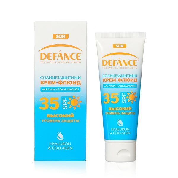 Солнцезащитный крем - флюид для лица и зоны декольте Defance Sun SPF 35 75мл