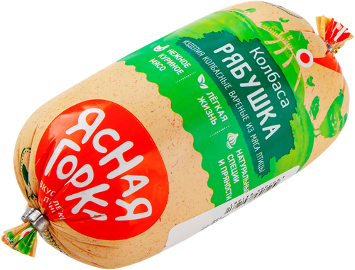 

Колбаса вареная из мяса птицы ЯСНАЯ ГОРКА Рябушка, 400г
