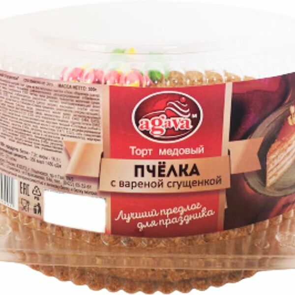 Торт Agava Пчелка с вареной сгущенкой 500г