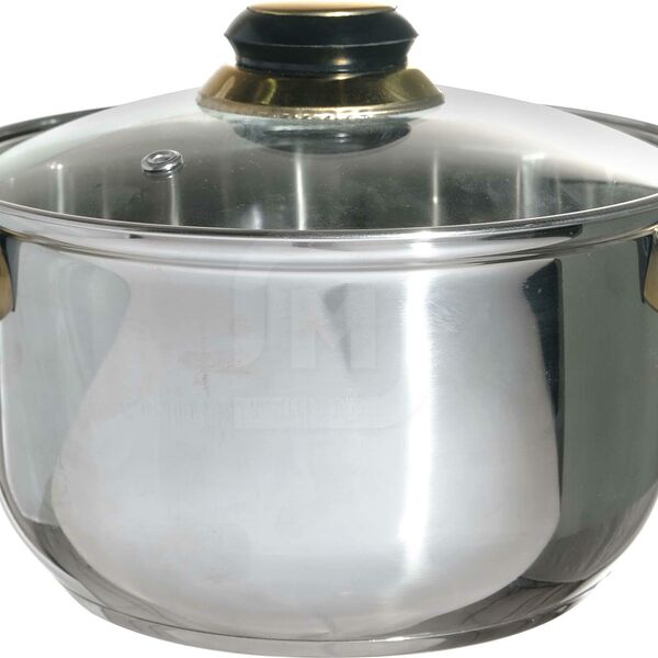 Кастрюля из нержавеющей стали с крышкой, 2.38 л