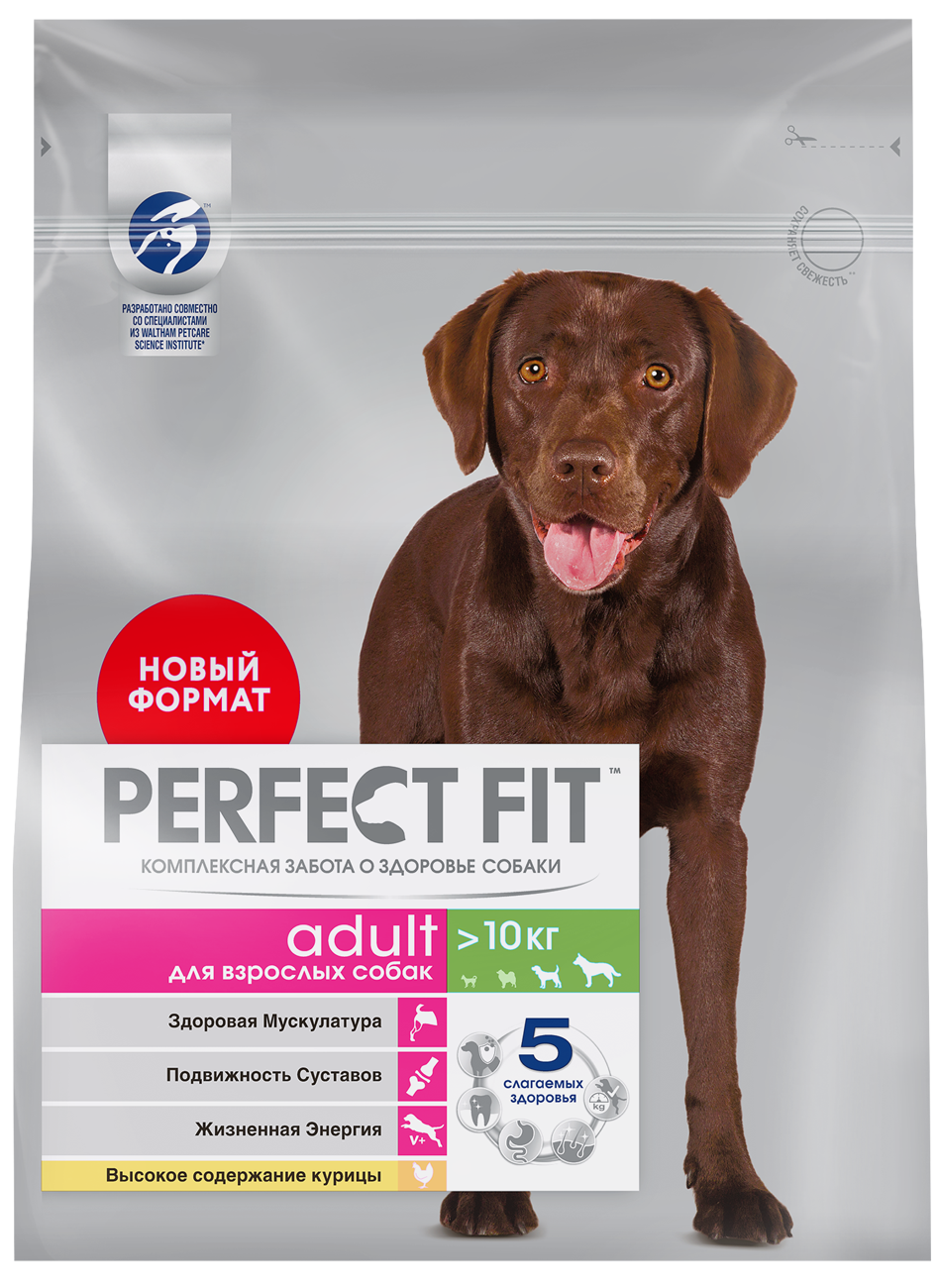 

Сухой корм PERFECT FIT™ для собак средних и крупных пород старше года, с курицей, 1.4 кг