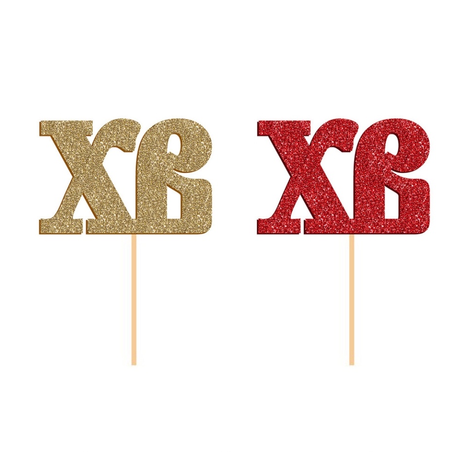 

Набор топперов ХВ 4.5 x 8.5 см 12 шт.