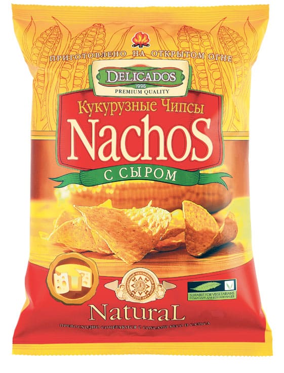 

Чипсы кукурузные Delicados Nachos с нежнейшим сыром 150 г дизайн упаковки в ассортименте