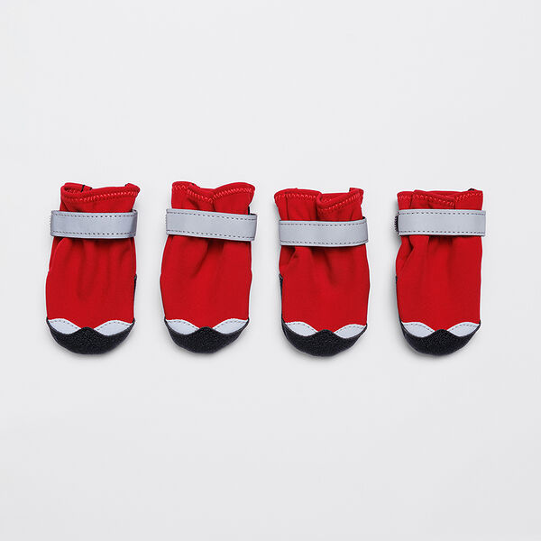 Ботинки на липучках для собак, S, красные