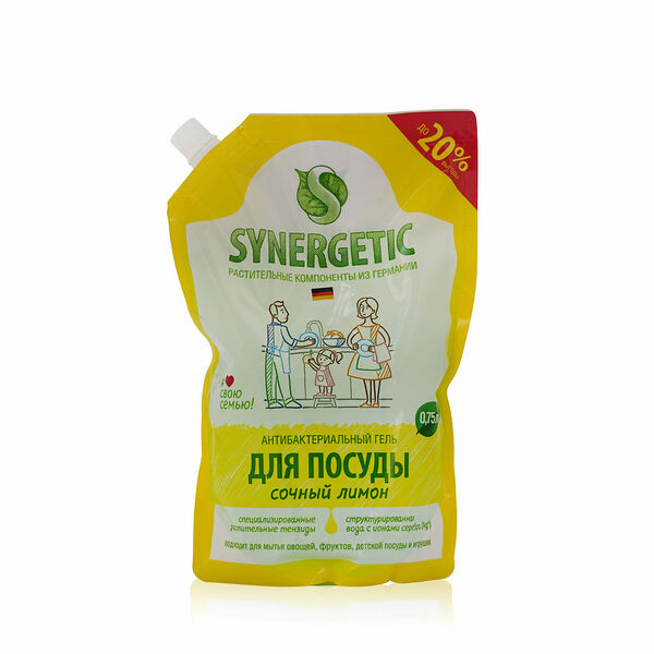 Гель для мытья посуды Synergetic 