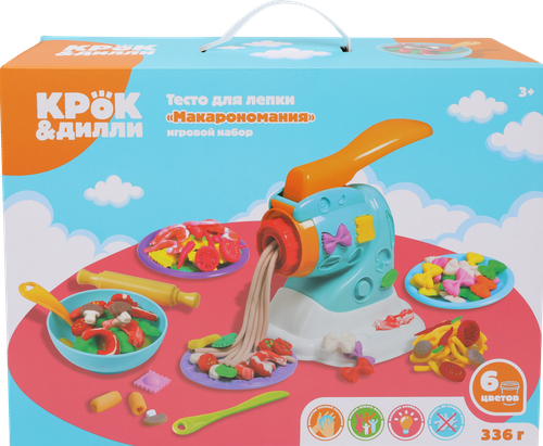 

Тесто для лепки Крок&Дилли Макарономания с аксессуарами, 18 предметов
