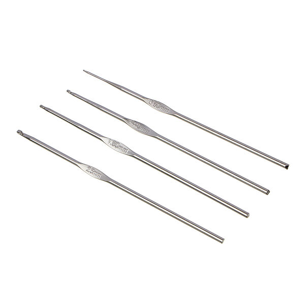 Набор крючков вязальных 4шт, сталь, арт нс-023