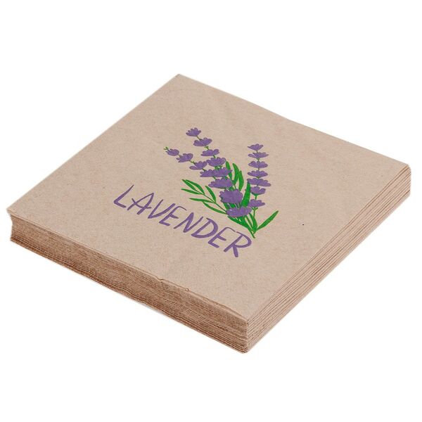 Салфетки бумажные Крафт Лаванда Bouquet, 33 х 33 см, 2-сл, 25 шт
